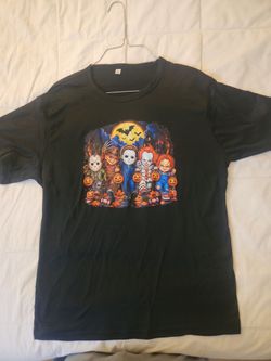 Horror Icons Halloween Graphic T-Shirt Size Large BRAND NEW