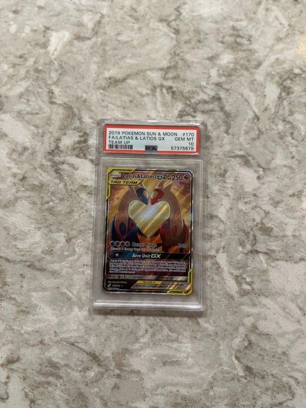 Pokemon 2019 Latias & Latios GX 170/181 Alt Art Team Up GEM MINT PSA 10
