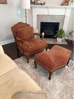 Beautiful chair and ottoman. -like new