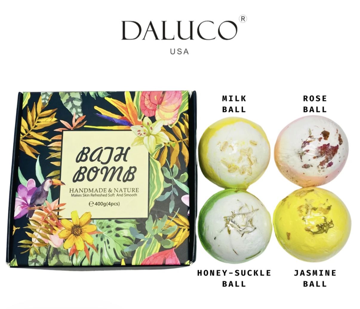DALUCO Bath Ball Gift:  Two Boxes 8 Balls