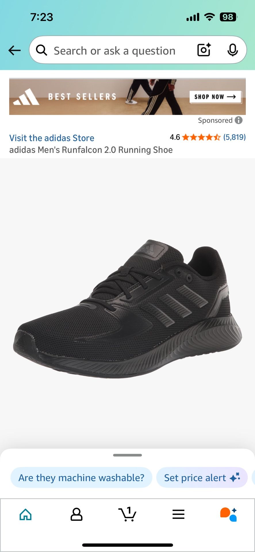 Adidas New Sz 13 Run Falcon 5 Men’s