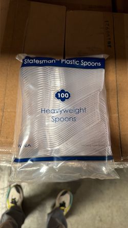 Heavyweight Plastic Spoons Statesman Crystal Spoons
