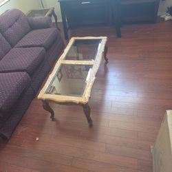 Wood And Glass Coffee Table