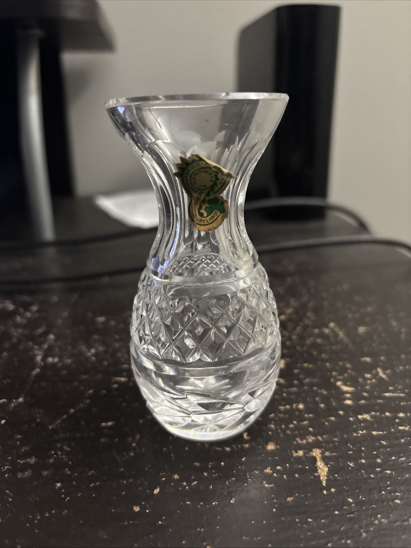 Vintage Waterford Ireland Crystal Pineapple Miniature 4” Glass Bud Vase Mini