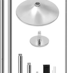 Yaheetech Dance Pole Spin/Static Dancing Pole Portable Removable 44.5-108.3” Height Adjustable & Weight Capacity 500lb, Silver