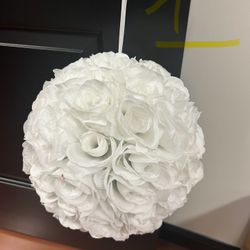 White Rose Flower Ball
