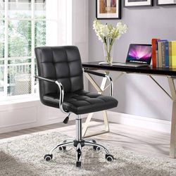 Black Wheels Swivel Chair Office