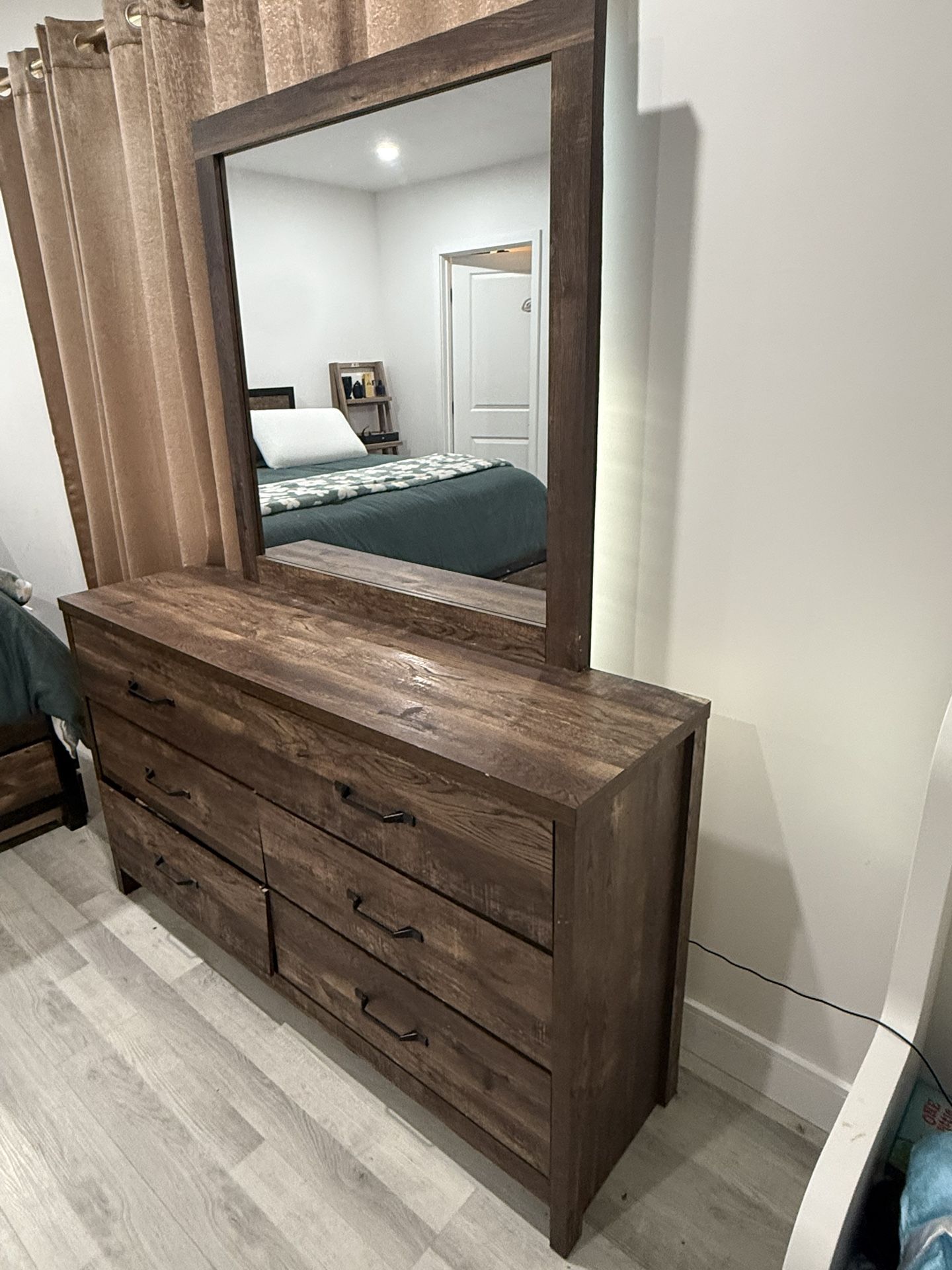 frame bed and dresser does not include mattresses