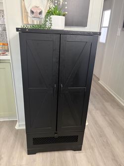 Black Storage Cabinet/Spice Rack