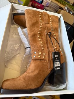 Madden NYC Women's Moto Western Boots Brown boot, 9,10,11