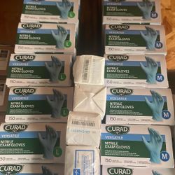 5boxes Nitrile Curad versatile, medium, and large exam gloves