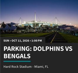 Dolphins Bengals Yellow Parking