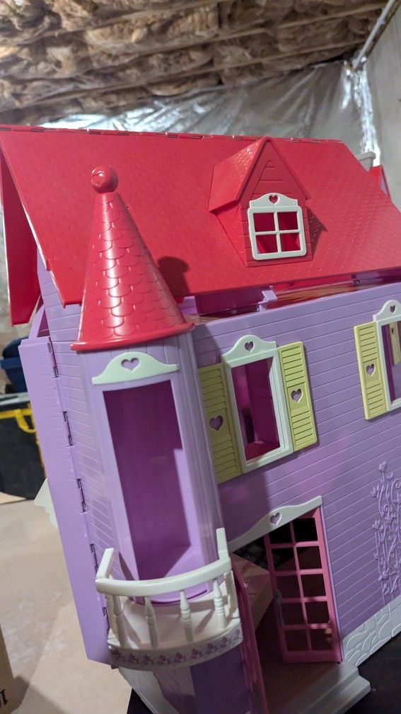 Doll House With Furniture And Swing
