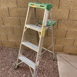 Werner 4 Ft. Aluminum Ladder - Very Sturdy - Has Some Paint On It 