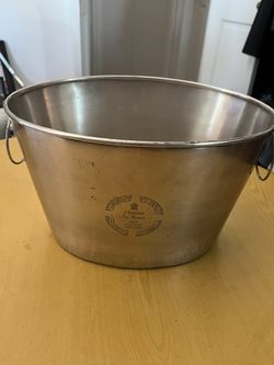 Engraved Chateau Le Monet Wine Metal Ice Bucket 