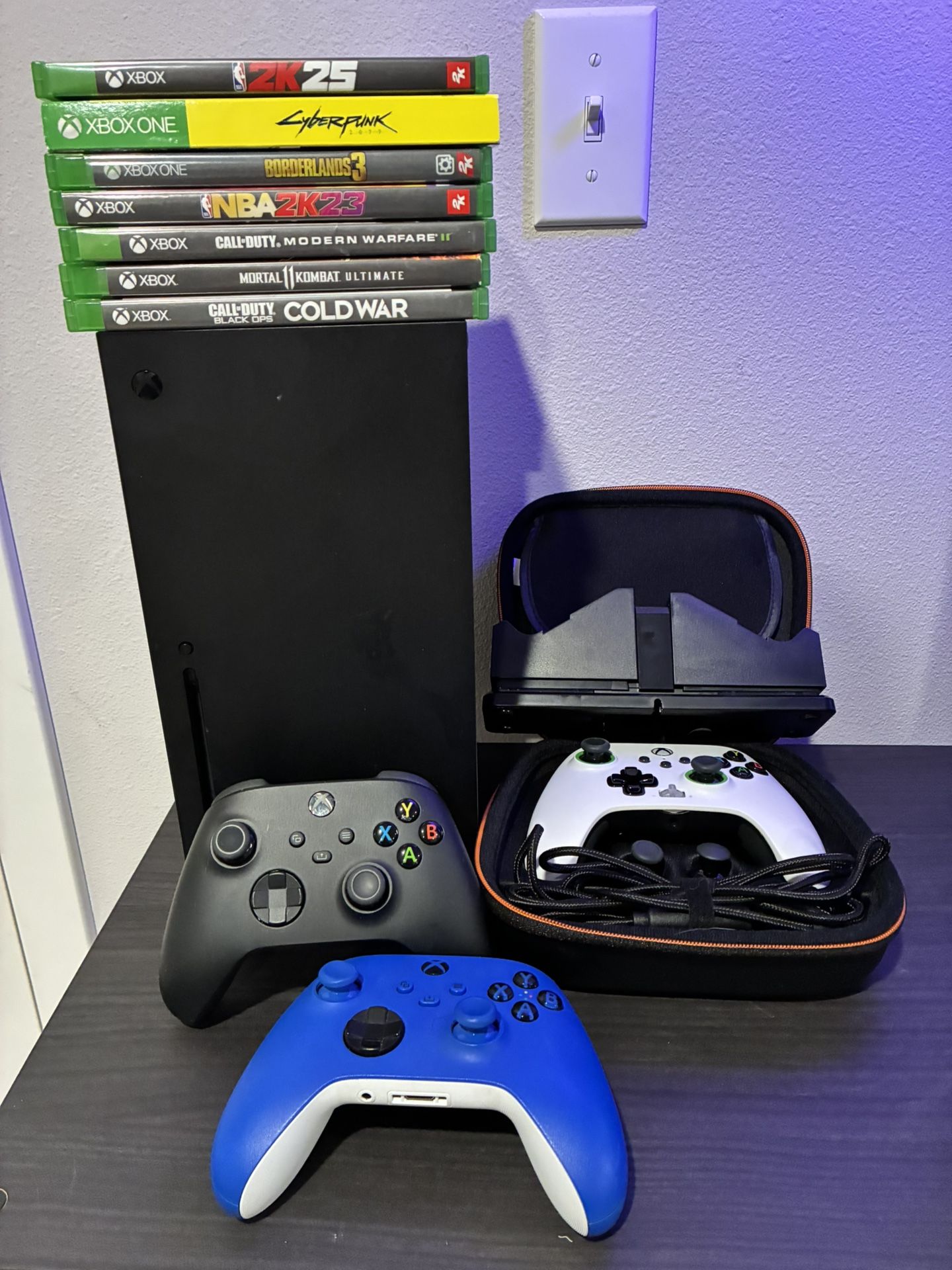 Xbox Series X With 7 Games And 3 Controllers