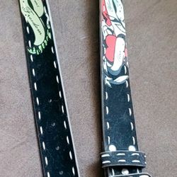 YMI JEANSWEAR black tattoo art belt size 5
