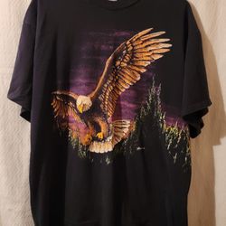 Hazelwood Men's Flying Eagle Midnight Series T Shirt  100% Cotton Size XL
