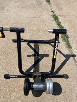 Stationary bike stand for actual bike