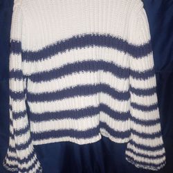 Peter Millar Women's Medium Chunky Knit  Alek Wide Stripe Sweater