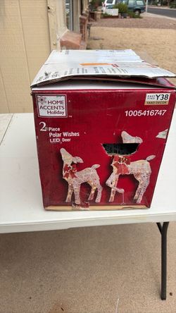 Home assets holiday two-piece Polar wishes LED deer