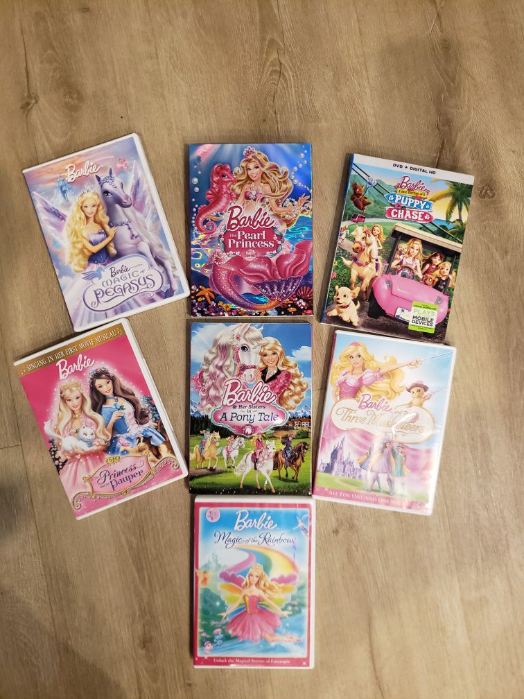 7 Barbie DVD's