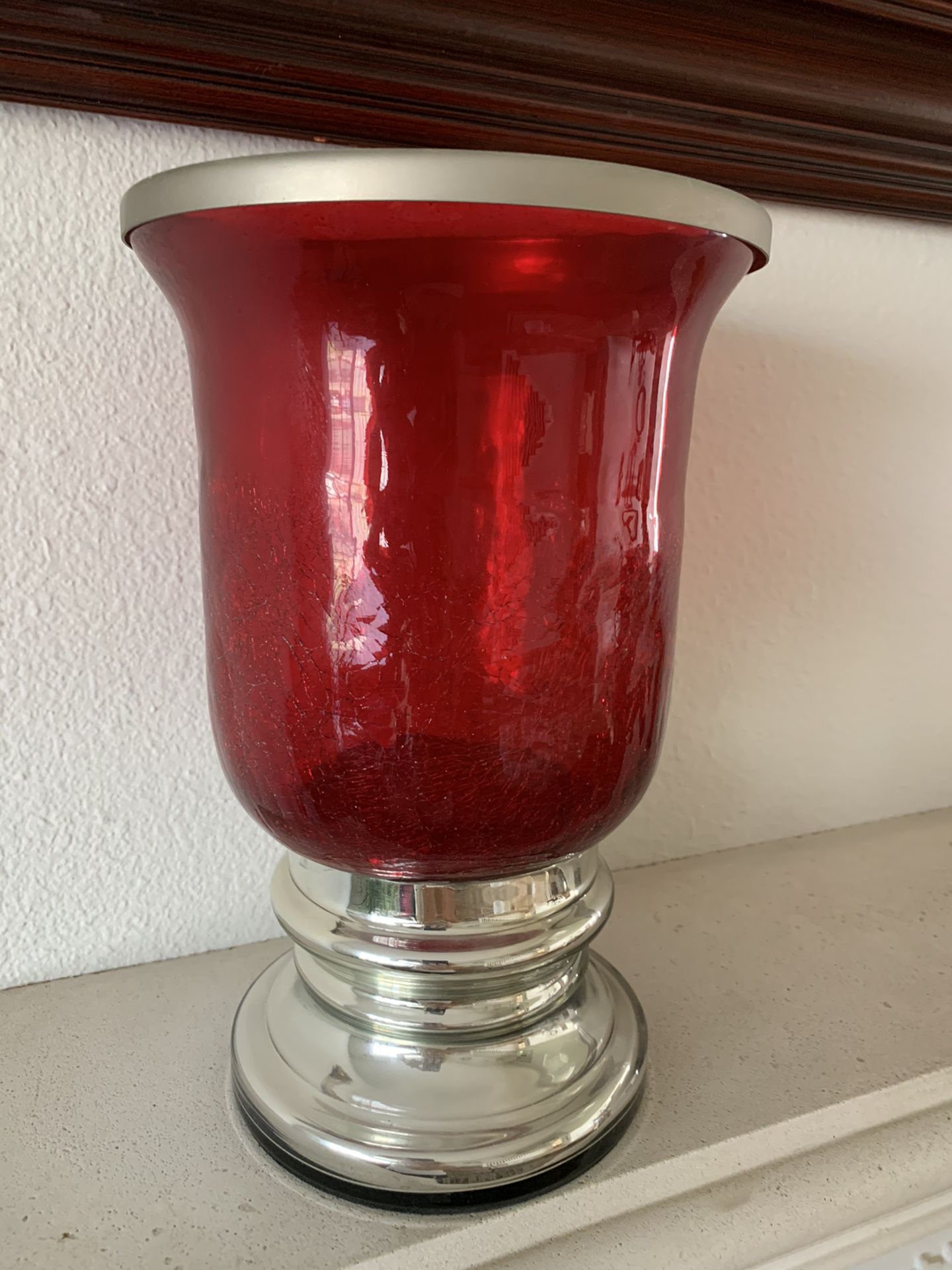 Red Candle Holder: Great For Holidays
