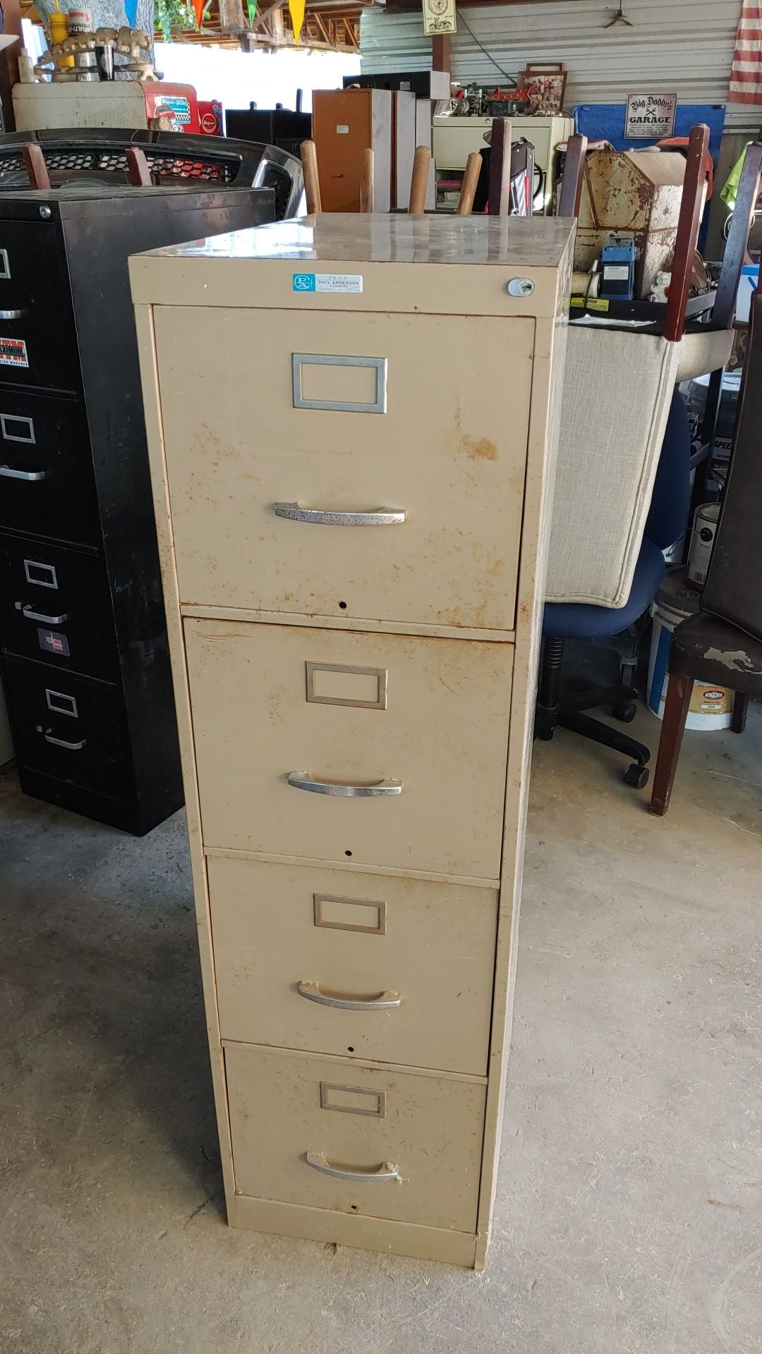 Metal cabinet no key $20
