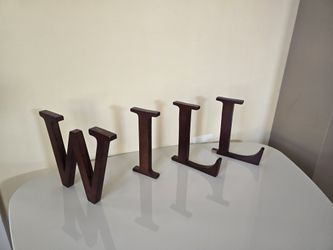 Decorative Wooden Letter Sign (Will)
