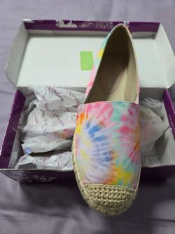 Forever 21 Tie-Dye Espadrille Slip-On - Pink, Blue, Yellow