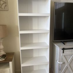 (2) White Bookshelves 