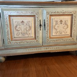 Antique style media console/credenza