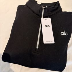 Quarter zip alo hoodie (black)