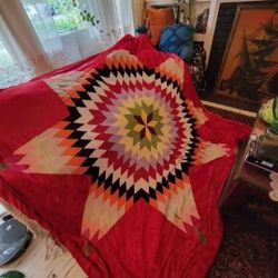 Vintage Patchwork Star King Size MCM 70s
