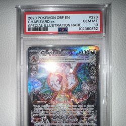 2023 Obsidian Flames Charizard EX Special Illustration Rare #223 PSA GEM MINT 10