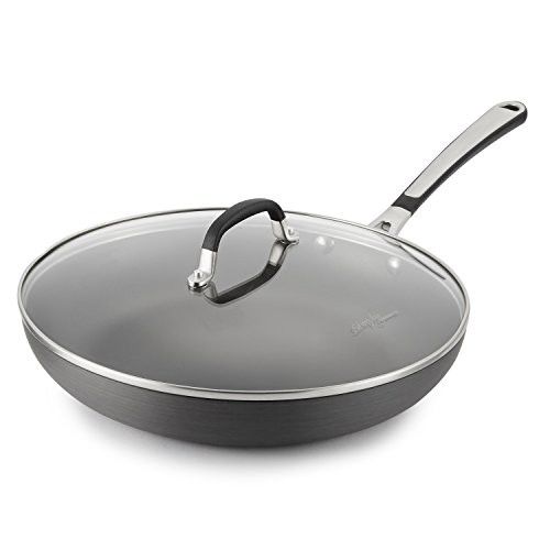 Simply Calphalon 12-Inch Nonstick Omelette Fry Pan with Lid for