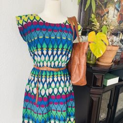 Bold & Bright Geometric Dress -Pick Up Only