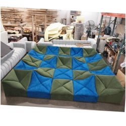 BRAND NEW DUNE SOFA COUCH SET, SIZE 12X12X12X12FT VELVET FABRIC, CUSTOM MADE AVAILABLE 