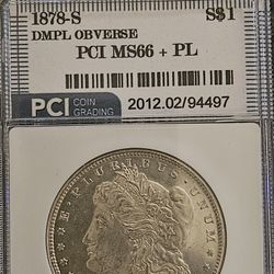 1 1878-S Morgan Silver Dollar - PCI MS66+ DMPL Obverse