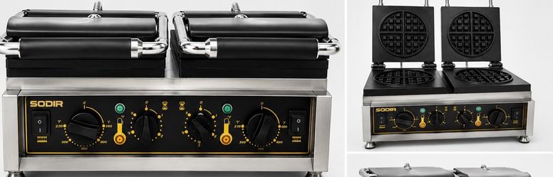 Sodir Commercial Double Belgian Waffle Maker — Like New