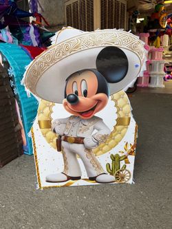 Charro disney Mickey Mouse baptism pinata
