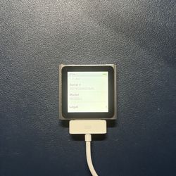 Apple iPod Nano 6th Gen Gray 8GB MC525LL Works Needs Battery Replacement.