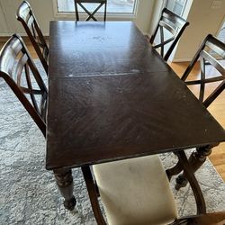 6 Seater Wood Dining Set 