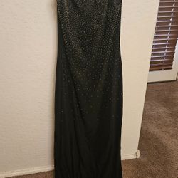 Long Black Sparkling Dress 