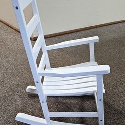 Solid Small White Rocking Chair