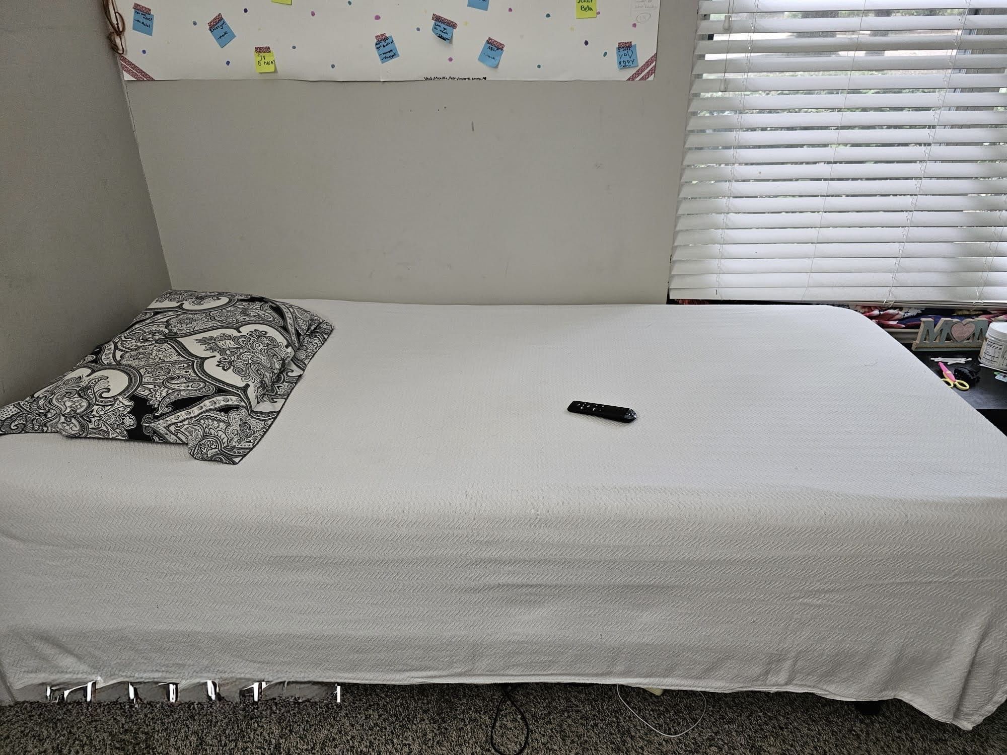 Twin XL Adjustable Bed Frame With 10 Inches Memory Foam Mattress 