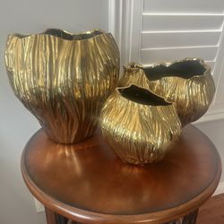  Gold Color, Flower Vase 