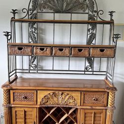 Buffet Table With Hutch ( Deliver Available) 