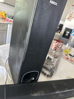 Abox sound bar and base boost speaker