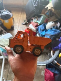🚜 Vintage 1970s Tonka Mini-Series Orange Front Loader / Wheel Loader Toy Truck
